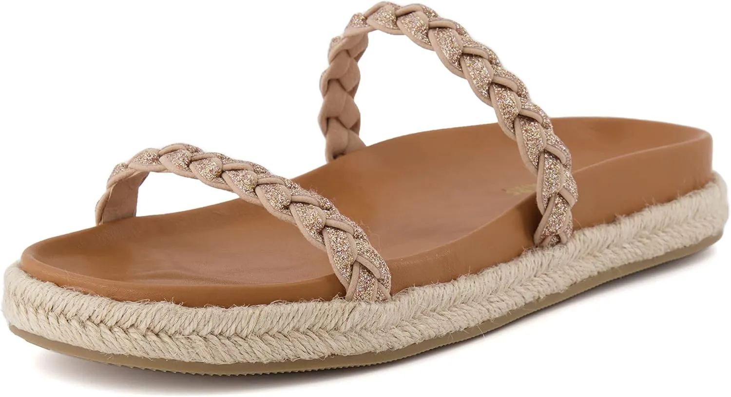 CUSHIONAIRE Women's Nutmeg Espadrille footbed sandal with  Comfort, Wide Widths Available