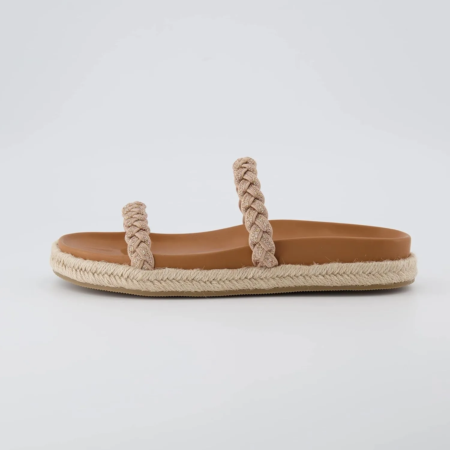 CUSHIONAIRE Women's Nutmeg Espadrille footbed sandal with  Comfort, Wide Widths Available