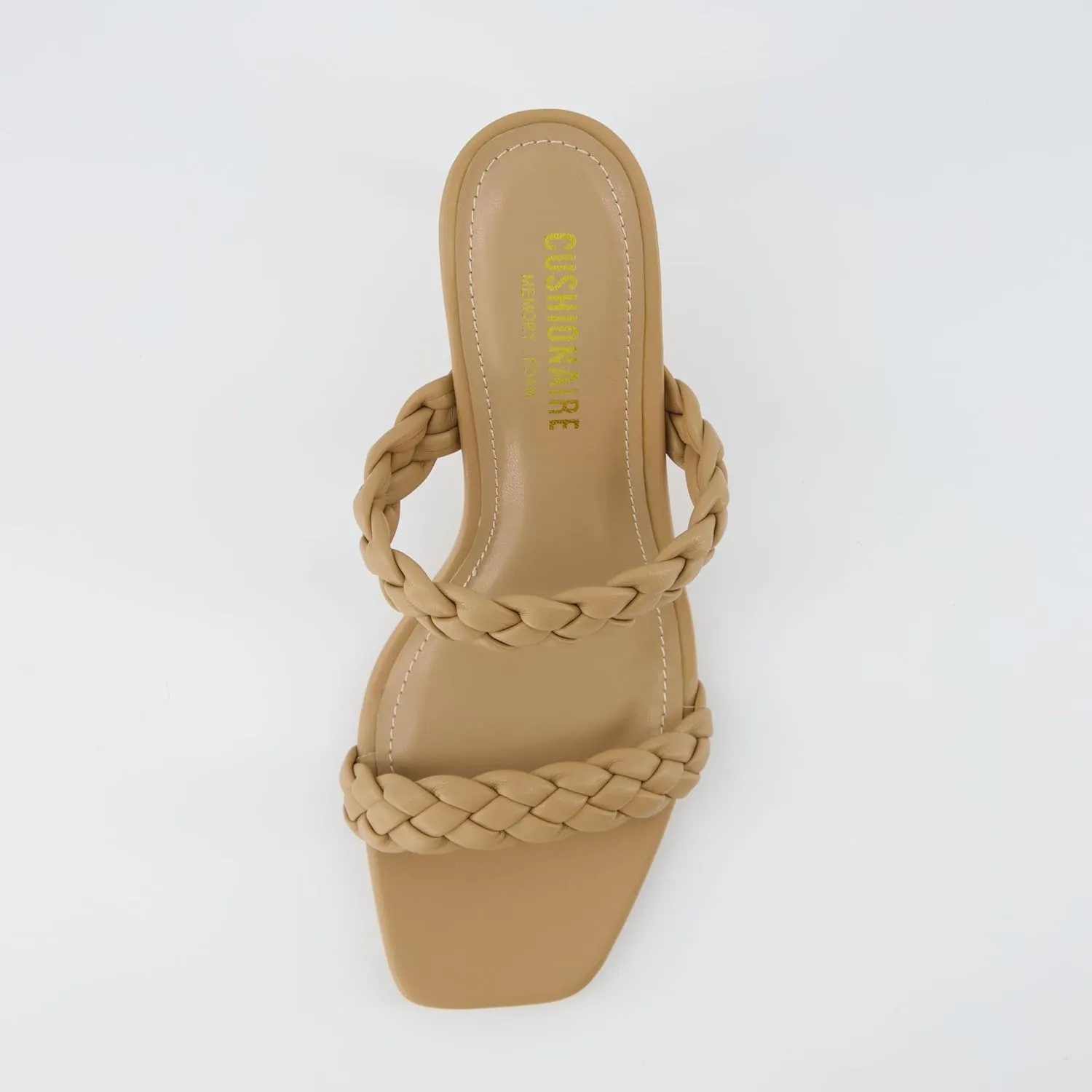 CUSHIONAIRE Women's Pippa braided dress sandals  Memory Foam, Wide Widths Available