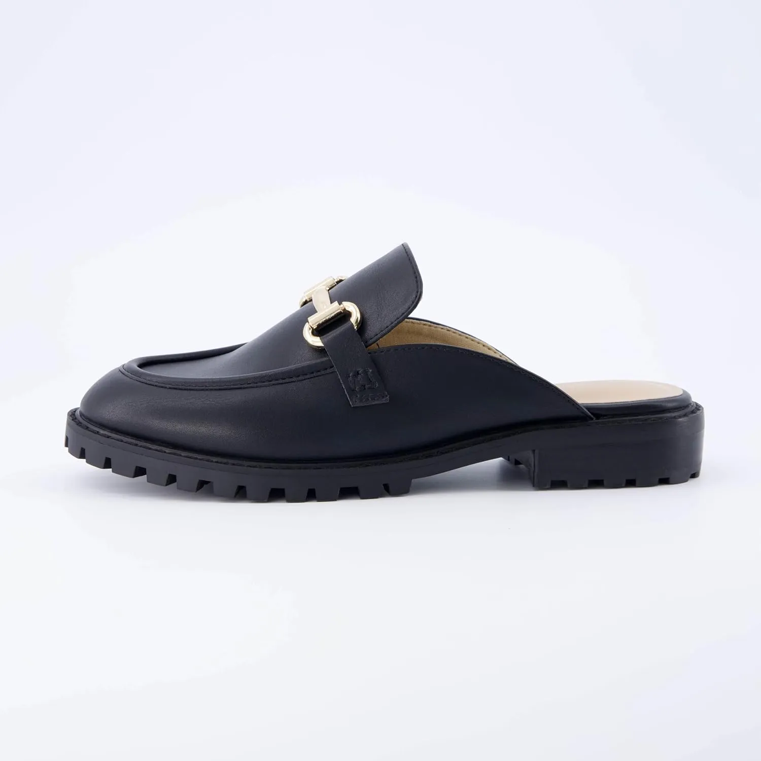 CUSHIONAIRE Women's Ragu Buckle Slip On Mule  Memory Foam, Wide Widths Available