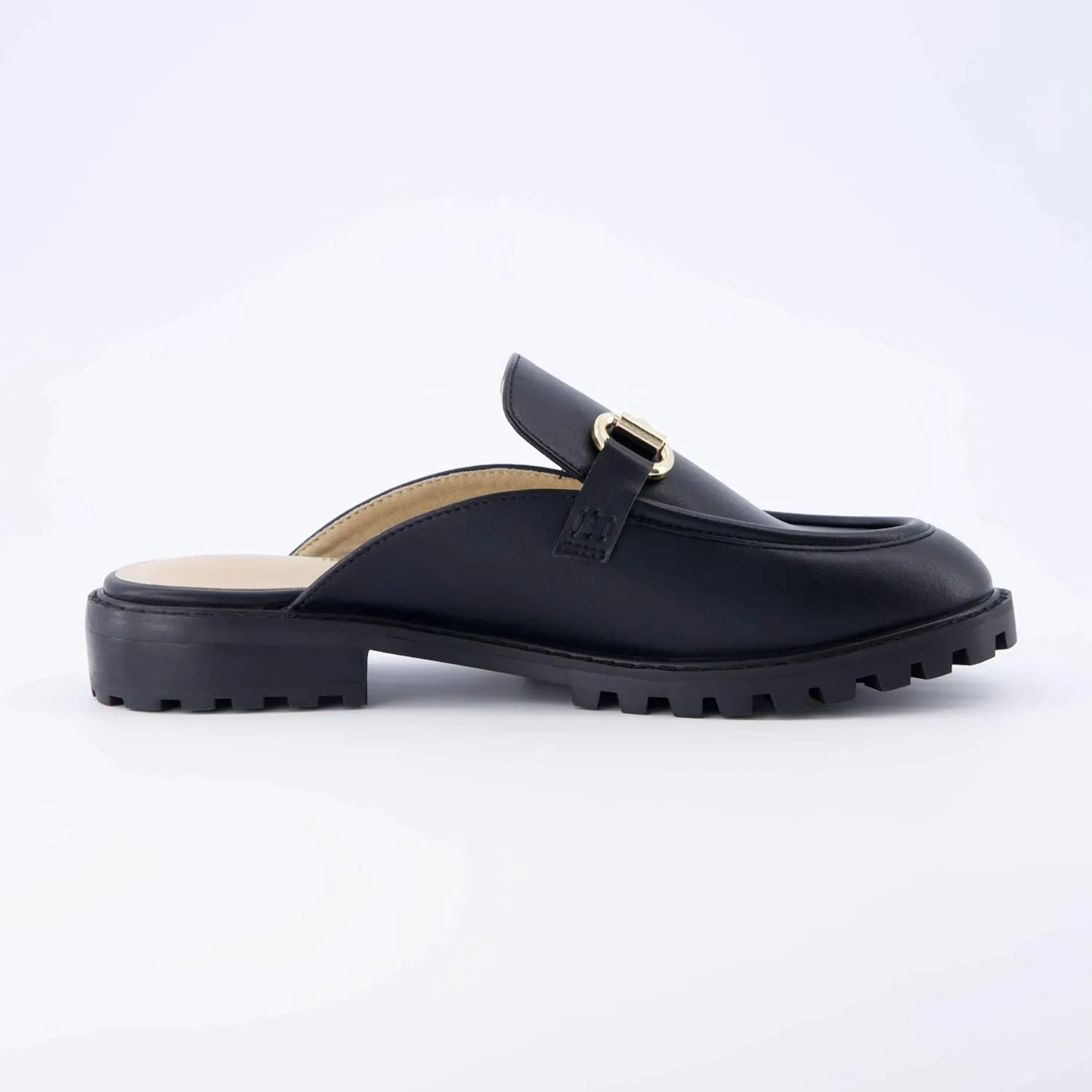 CUSHIONAIRE Women's Ragu Buckle Slip On Mule  Memory Foam, Wide Widths Available