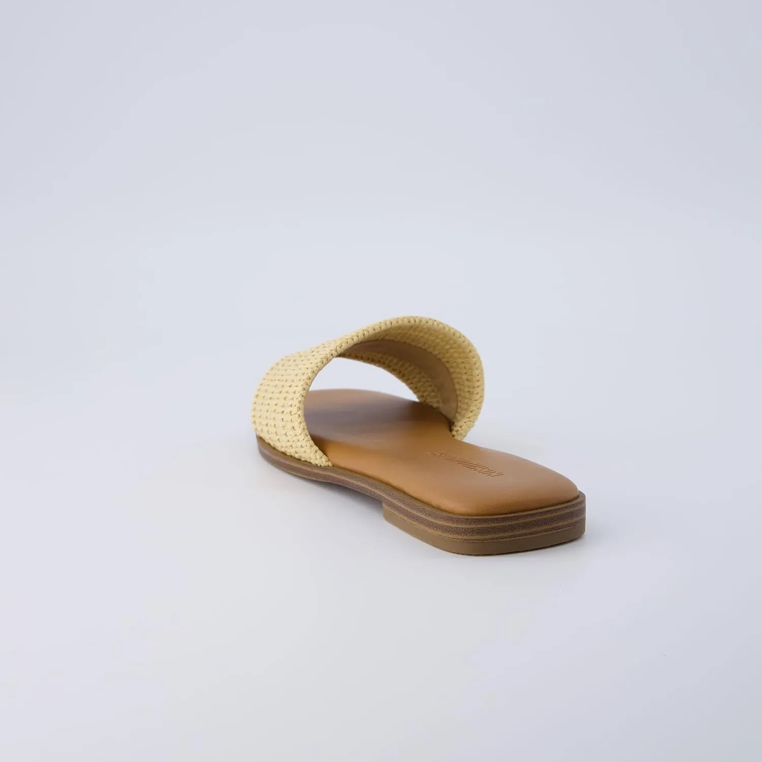 CUSHIONAIRE Women's Sesame raffia slide sandal  Memory Foam, Wide Widths Available