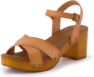 CUSHIONAIRE Women's Slate Faux Wood Sandal  Memory Foam Insole & LiteSole Technology -Wide Widths Available