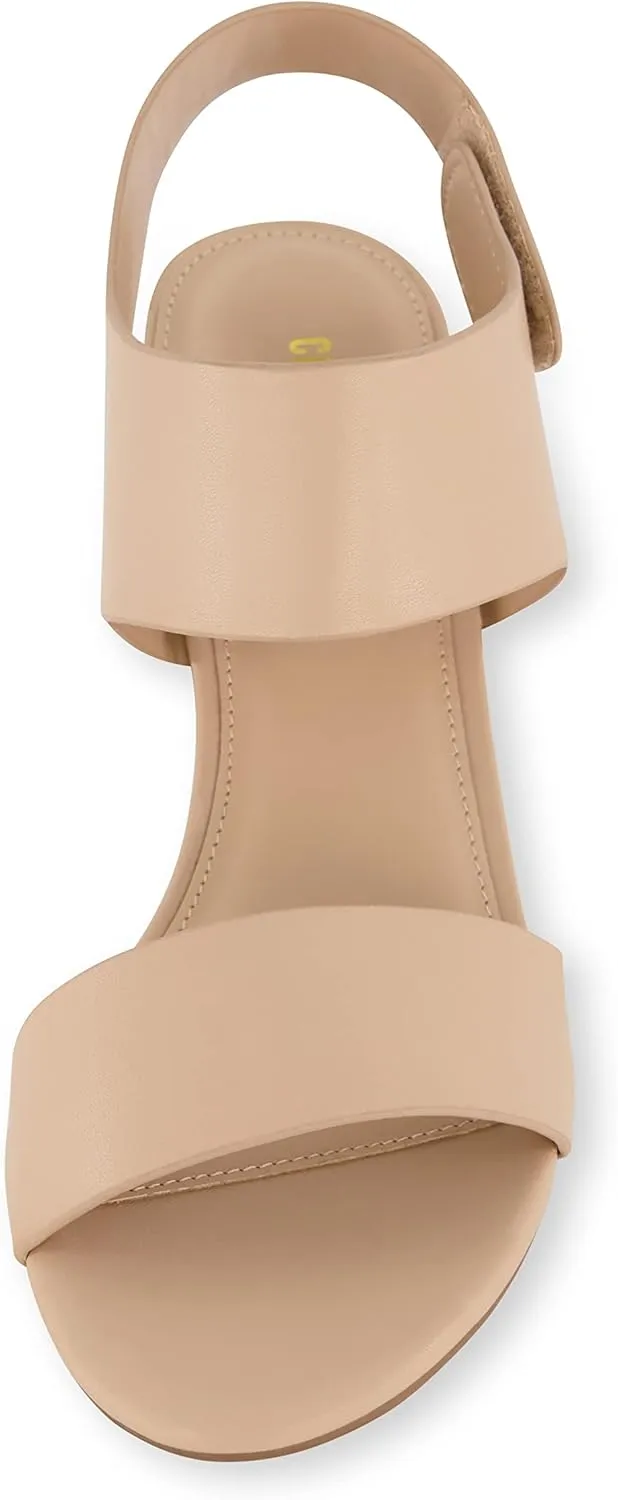CUSHIONAIRE Women's Talent cut out heel sandal  Memory Foam and Wide Widths Available