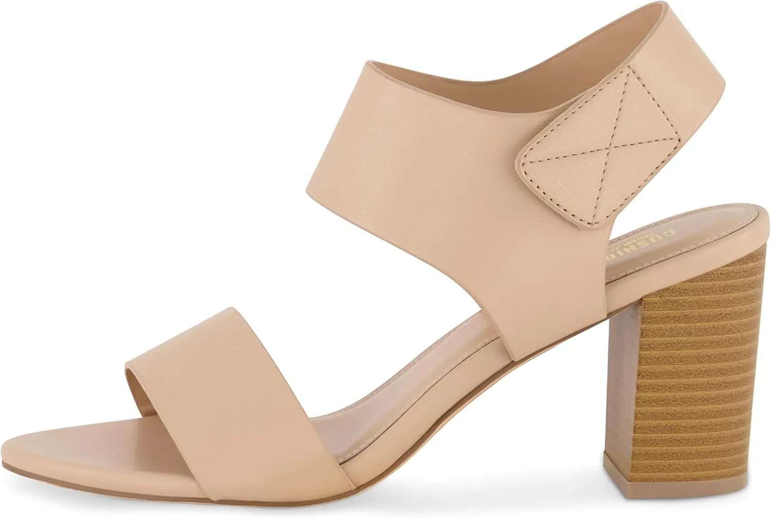 CUSHIONAIRE Women's Talent cut out heel sandal  Memory Foam and Wide Widths Available