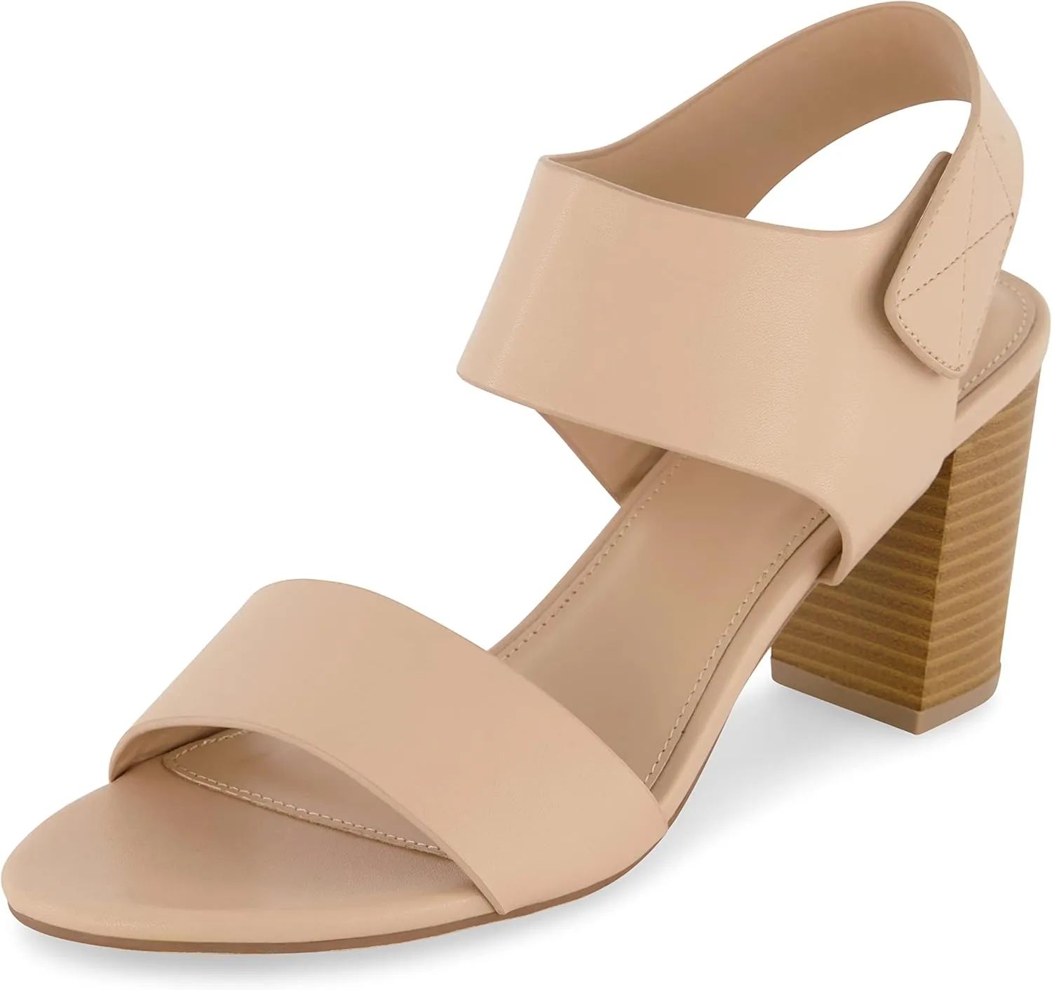 CUSHIONAIRE Women's Talent cut out heel sandal  Memory Foam and Wide Widths Available