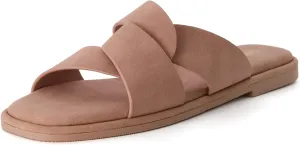 CUSHIONAIRE Women's Tribune slide sandal  Memory Foam, Wide Widths Available
