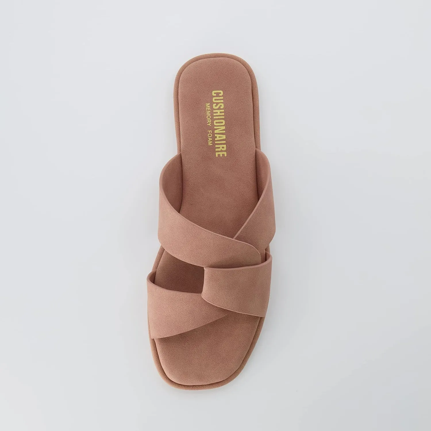 CUSHIONAIRE Women's Tribune slide sandal  Memory Foam, Wide Widths Available