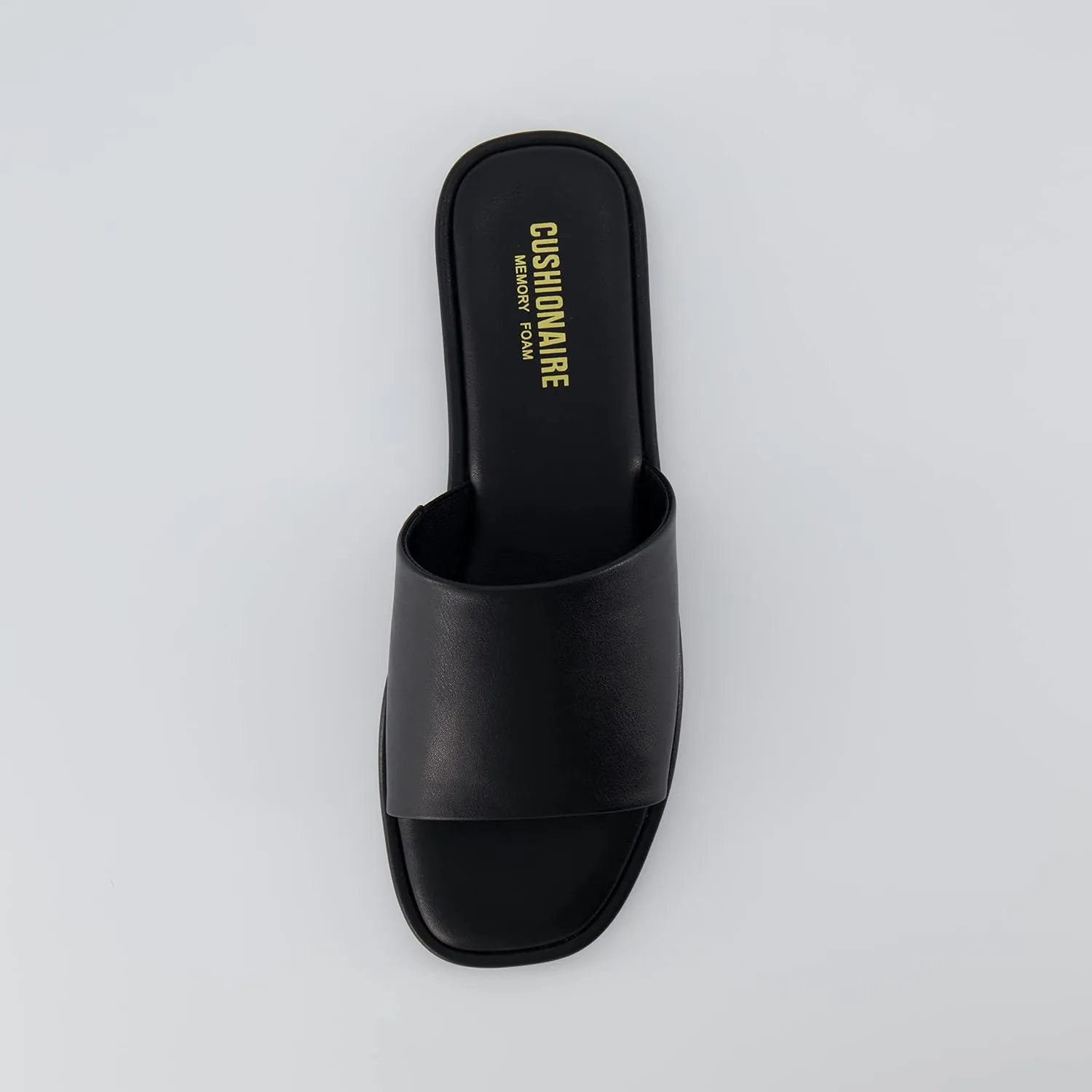 CUSHIONAIRE Women's Tudor slide sandal  Memory Foam, Wide Widths Available