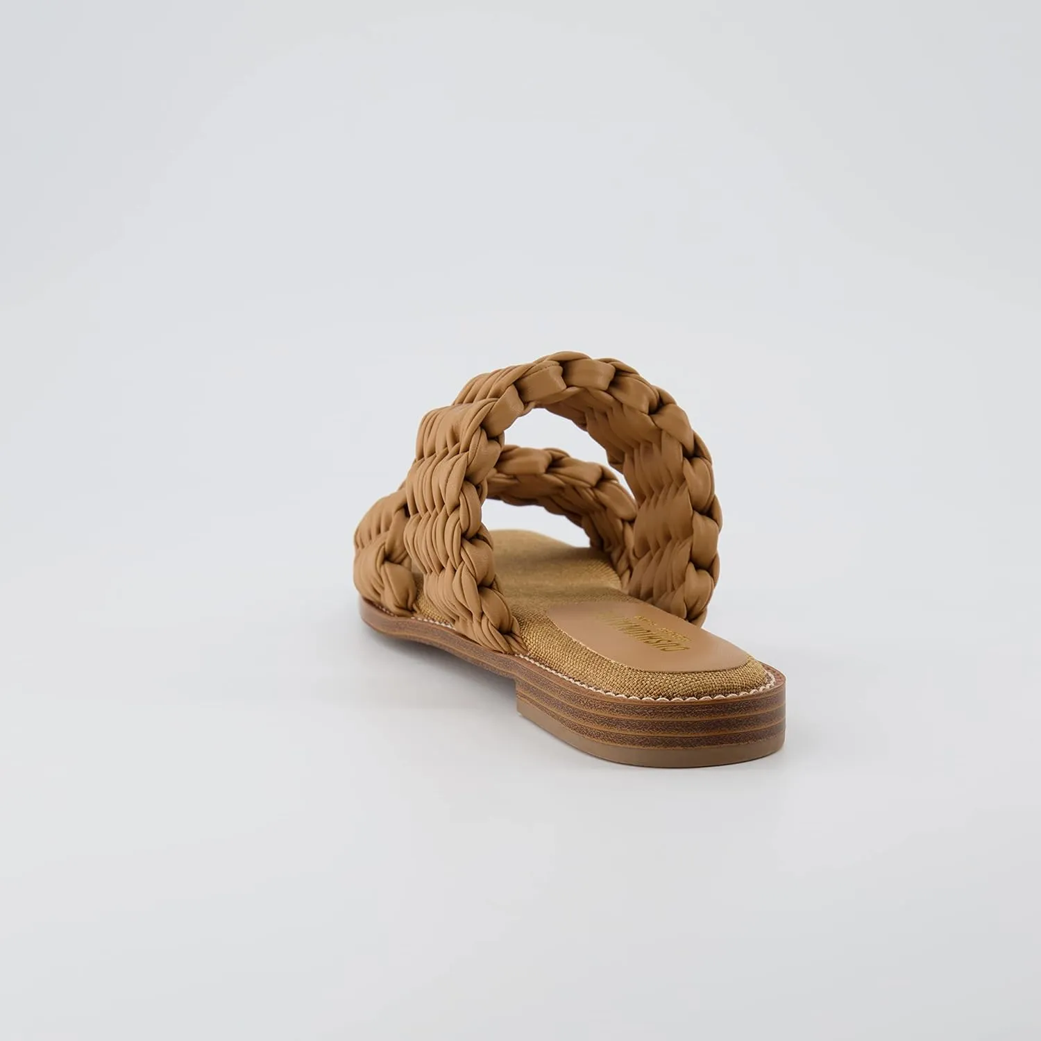 CUSHIONAIRE Women's Vibe braided two band sandal  Memory Foam, Wide Widths Available
