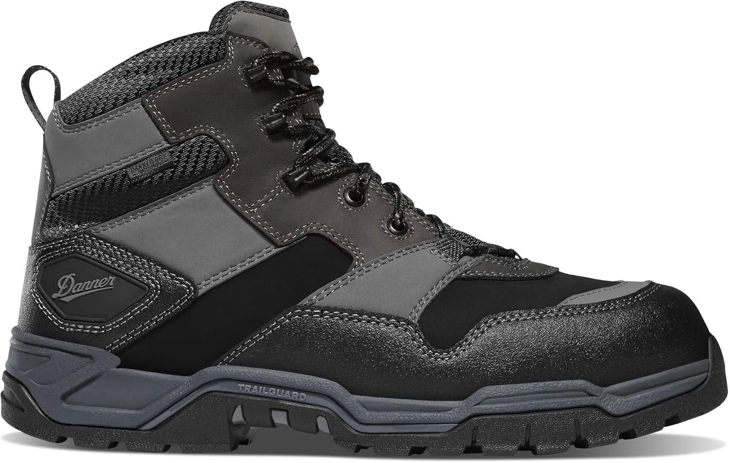 Danner Field Ranger 6” Waterproof Composite Toe Work Boots for Men - Leather and Textile with Breathable Dry & Slip-Resistant Outsole, EH Rated
