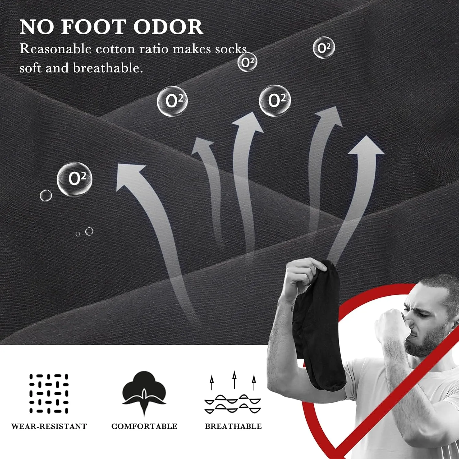DarkCom Low Cut Ankle Socks for Women and Men, 8 Pairs Thin Seamless Cotton Socks