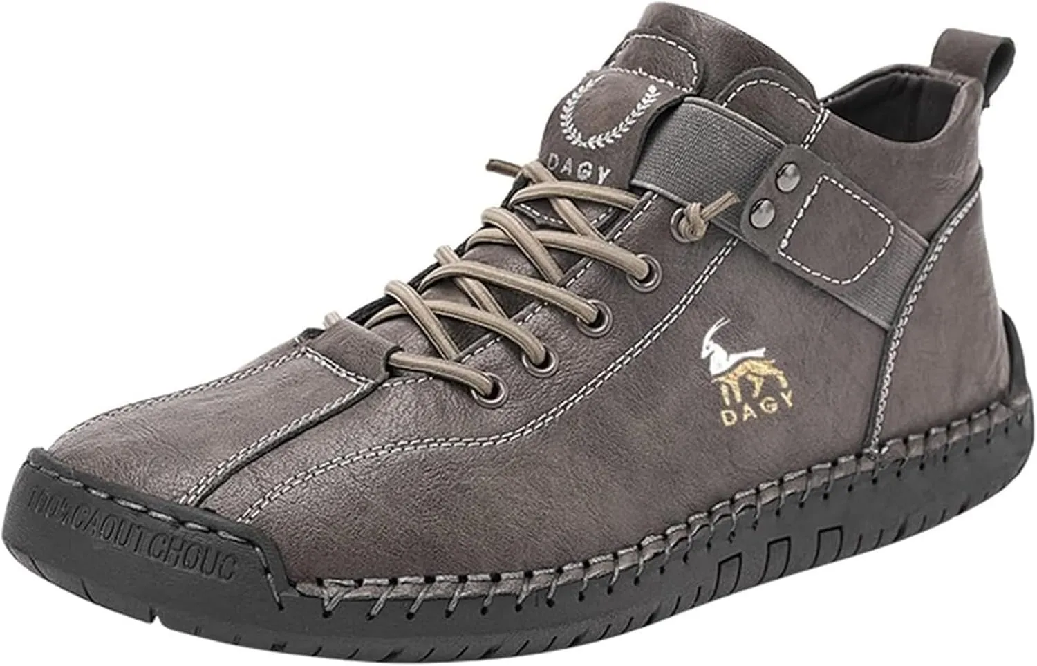 DESESE Men's Beck Shoes Waterproof Non Slip Handmade High Top Chukka Boots Slip On Loafers Vintage Hand Stitching Comfort Soft Breathable Lace-up Lightweight Fashionable Flats Oxford Shoes