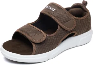 Diabetic Sandals for Men Wide Toe Swollen Feet Adjustable for Foot Pain ReliefOpen Toe Casual Athletic Sandals for Outdoor Beach Travel Summer
