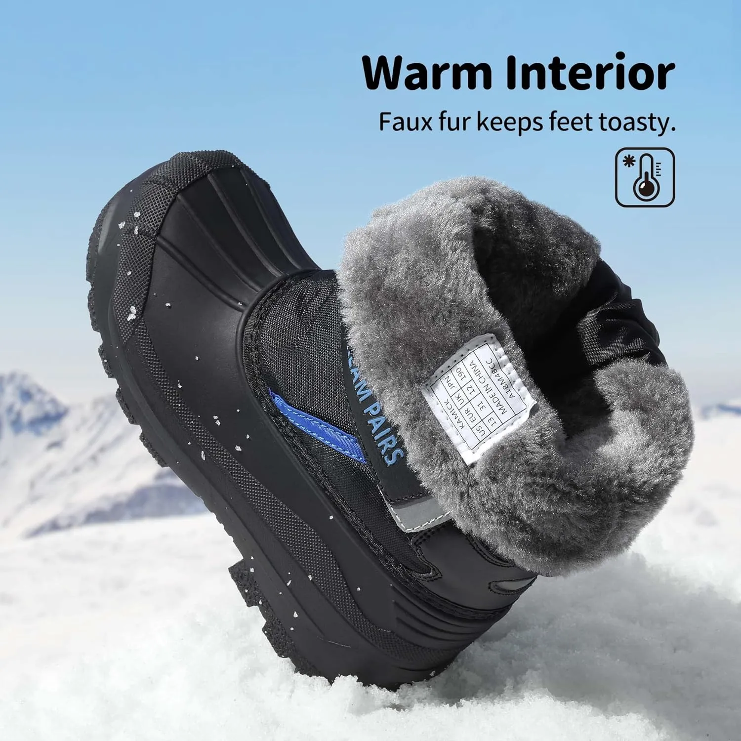 DREAM PAIRS Boys & Girls Mid Calf Water-Resistant Winter Snow Boots for Toddler/Little/Big Kid