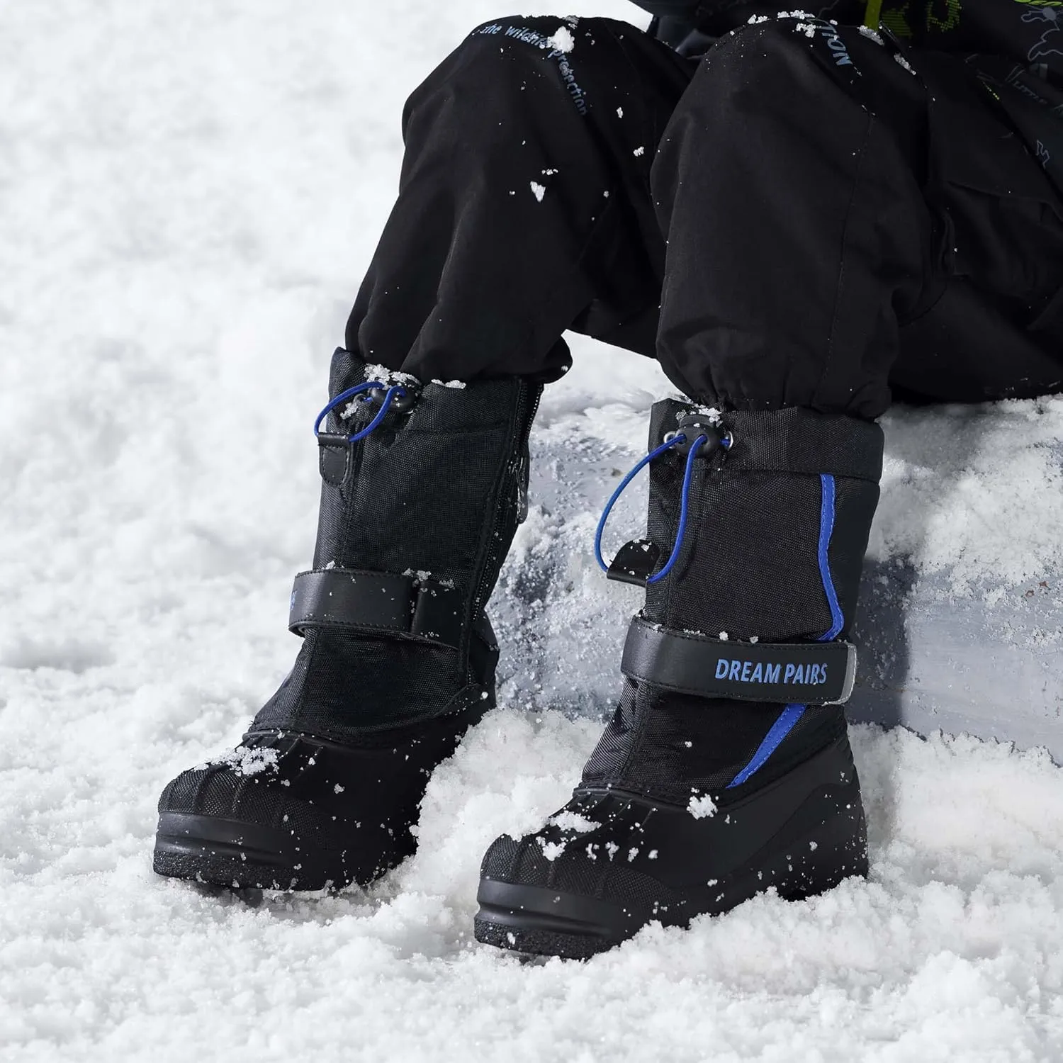 DREAM PAIRS Boys & Girls Mid Calf Water-Resistant Winter Snow Boots for Toddler/Little/Big Kid