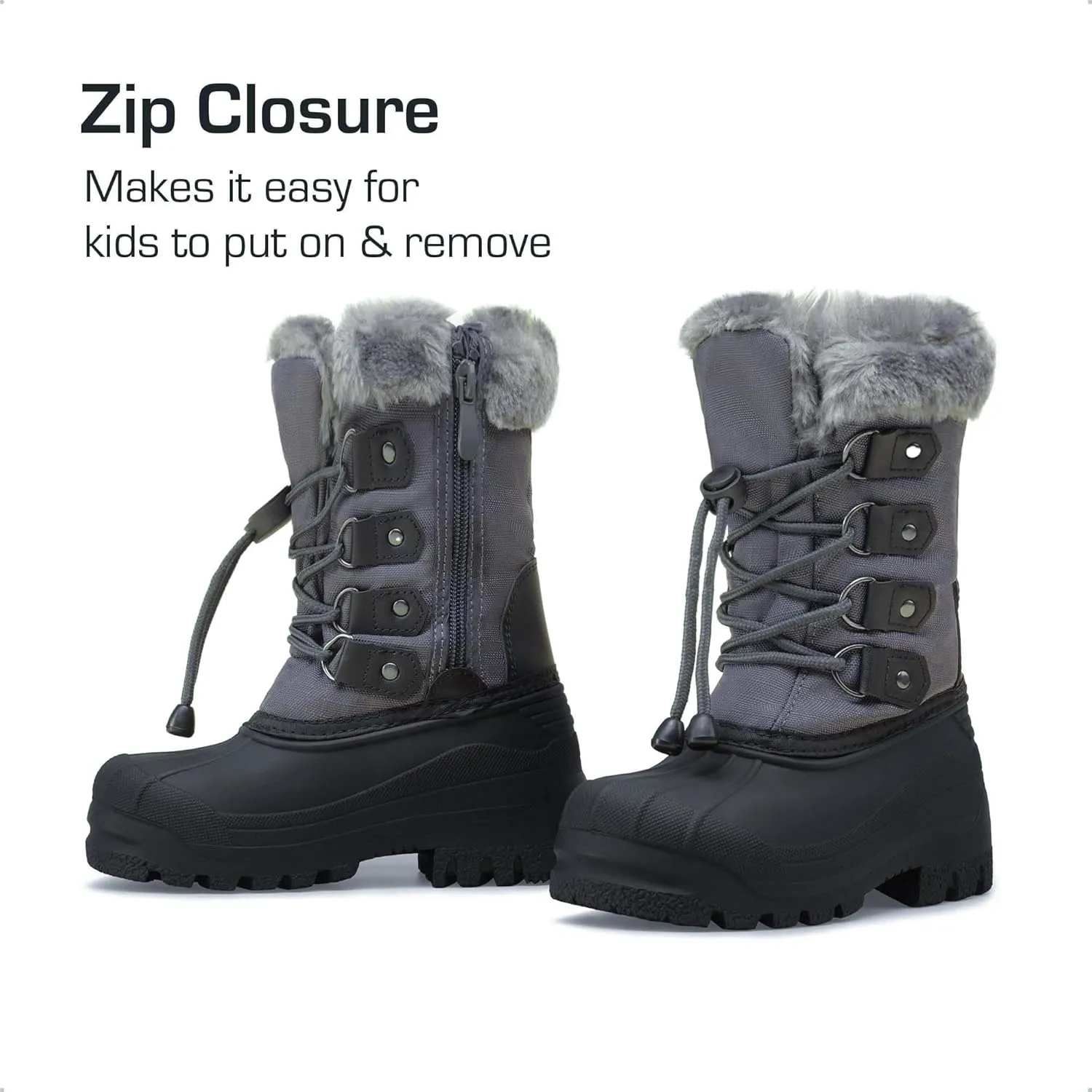 DREAM PAIRS Boys & Girls Waterproof Winter Snow Boots for Little Kid/Big Kid