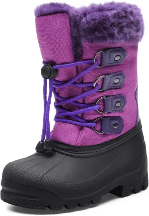 DREAM PAIRS Boys & Girls Waterproof Winter Snow Boots for Little Kid/Big Kid