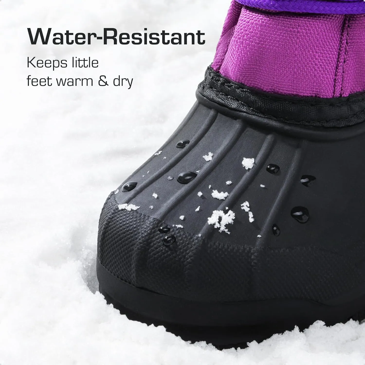 DREAM PAIRS Boys & Girls Waterproof Winter Snow Boots for Little Kid/Big Kid