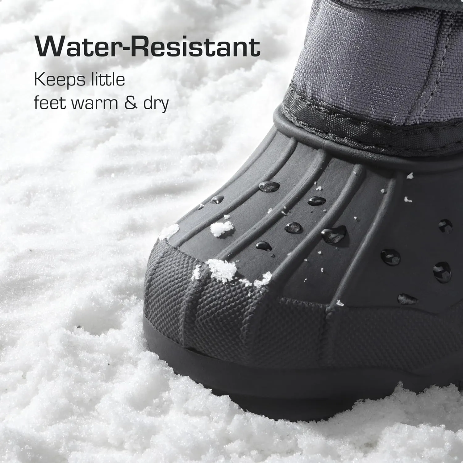 DREAM PAIRS Boys & Girls Waterproof Winter Snow Boots for Little Kid/Big Kid