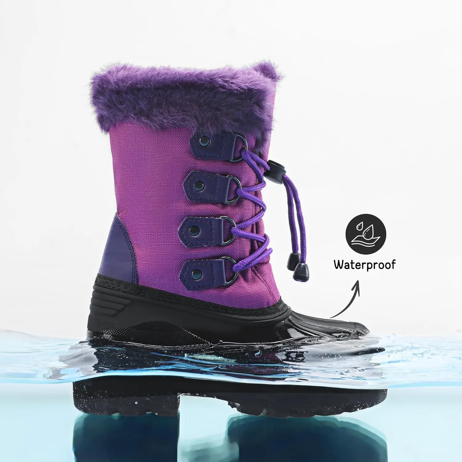 DREAM PAIRS Boys & Girls Waterproof Winter Snow Boots for Little Kid/Big Kid