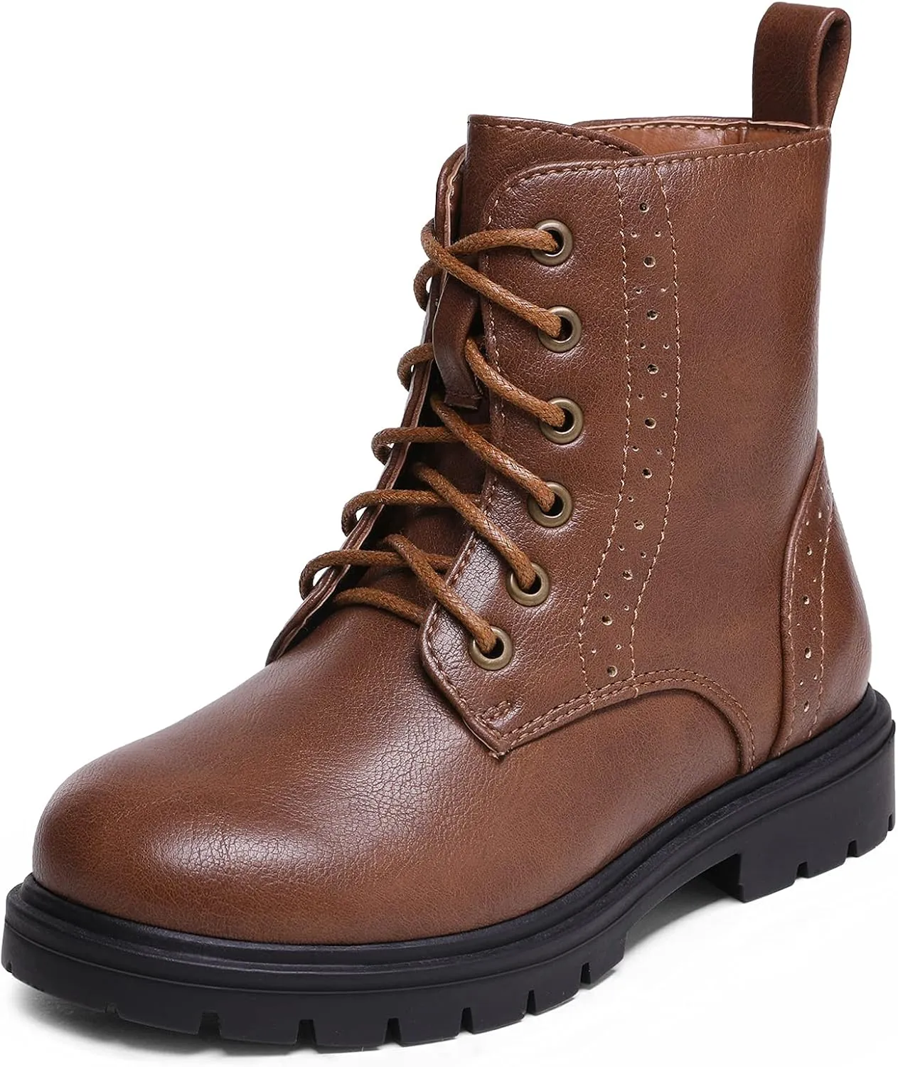 DREAM PAIRS Boys Girls Side Zipper Combat Ankle Boots(Toddler/Little Kid