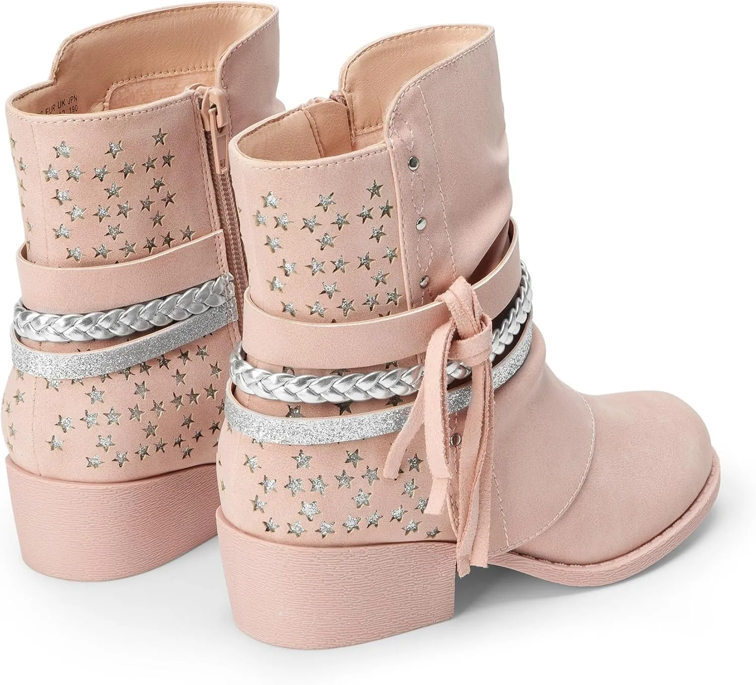 DREAM PAIRS Girls Ankle Boots Side Zipper Low Heels Boots Little Kid/Big Kid