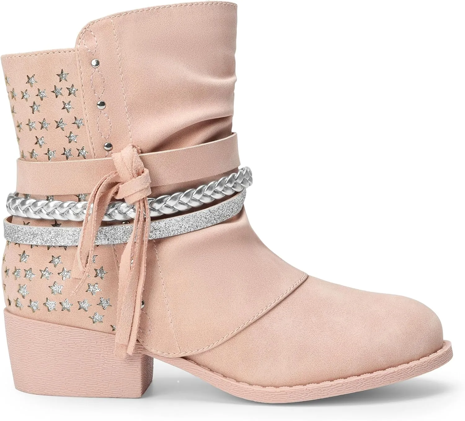 DREAM PAIRS Girls Ankle Boots Side Zipper Low Heels Boots Little Kid/Big Kid