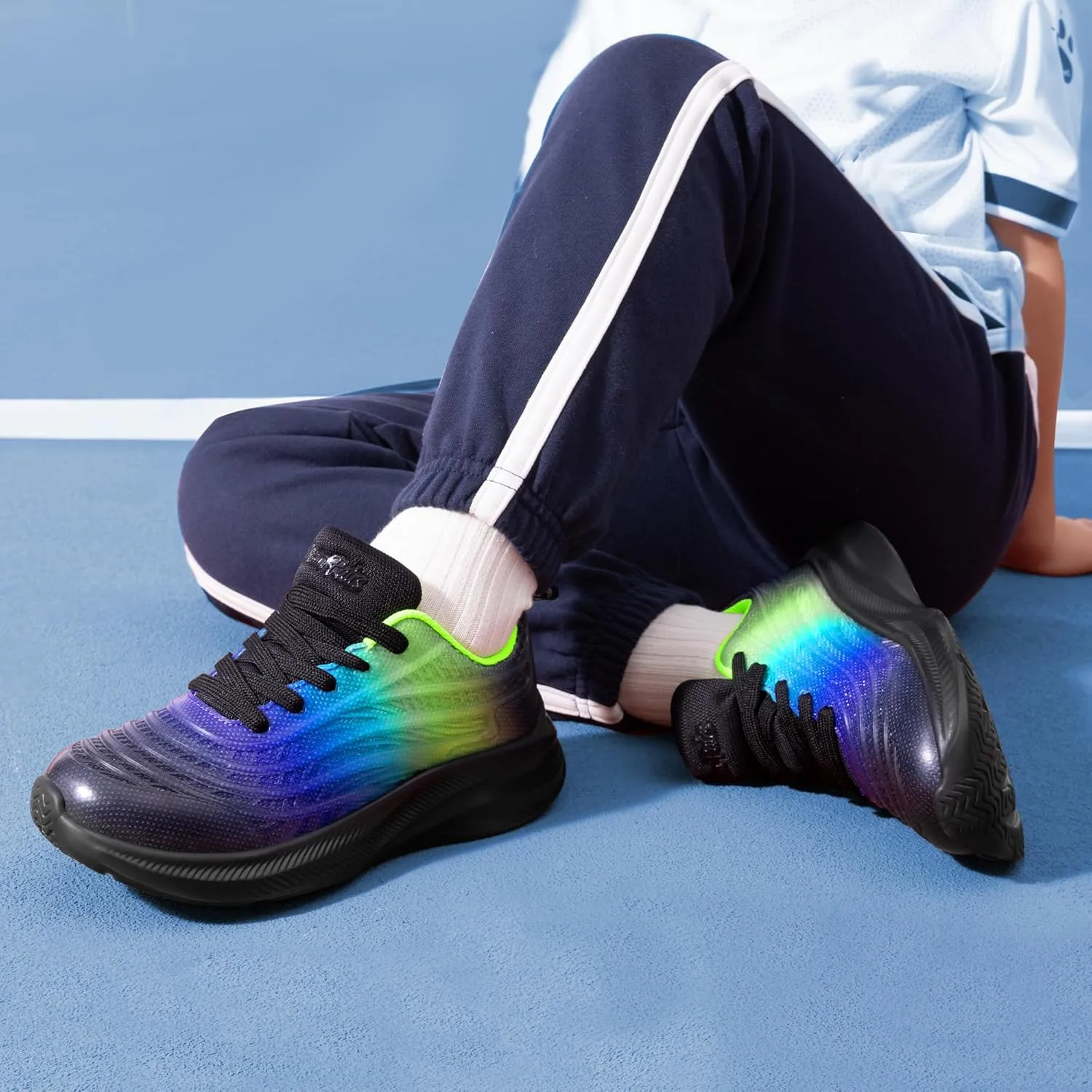 DREAM PAIRS Girls Boys Shoes Kids Tennis Sparkle Glitter Lace up Athletic Running Sneakers