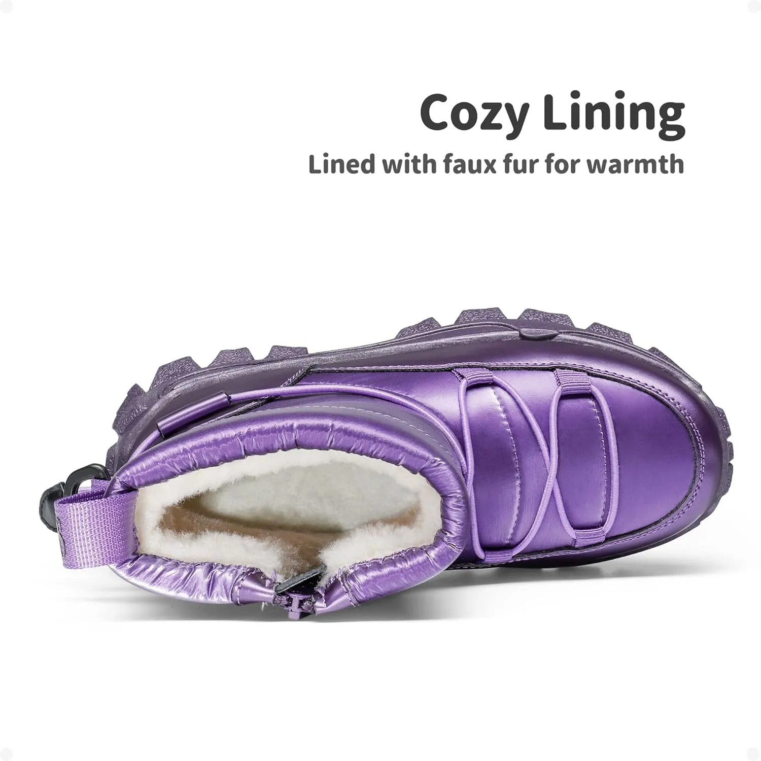 DREAM PAIRS Girls Boys Snow Boots Slip Resistant Outdoor Warm Ankle Winter Shoes Toddler/Little Kid