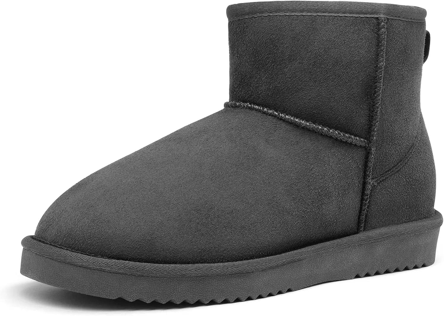 DREAM PAIRS Women's Black Brown Tan Grey Winter Snow Boots Classic Faux Fur Lined Slip On Ankle Boots
