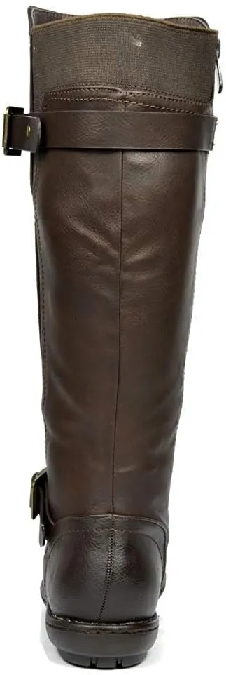 DREAM PAIRS Women's Faux Fur-Lined Knee High Winter Boots Fall Tall Boots