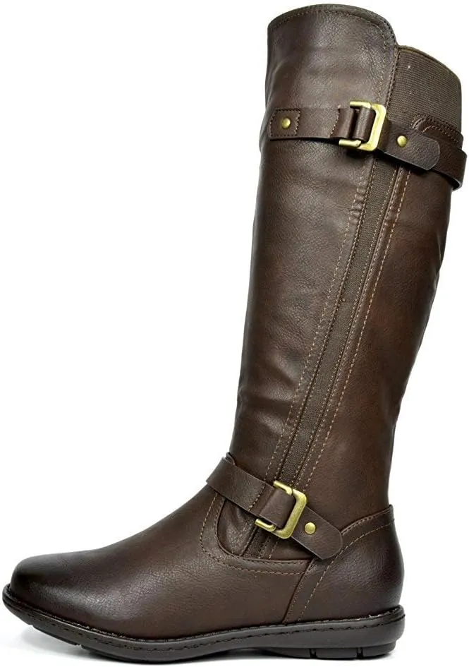 DREAM PAIRS Women's Faux Fur-Lined Knee High Winter Boots Fall Tall Boots