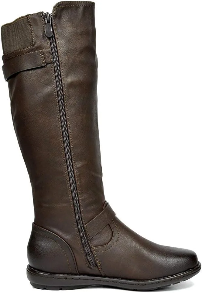 DREAM PAIRS Women's Faux Fur-Lined Knee High Winter Boots Fall Tall Boots