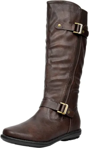 DREAM PAIRS Women's Faux Fur-Lined Knee High Winter Boots Fall Tall Boots