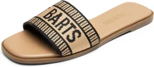 DREAM PAIRS Women's Flat Sandals Slip On Slides Sandals Square Open Toe Jacquard Braided Fashion Slides Casual Beach Slippers for Summer