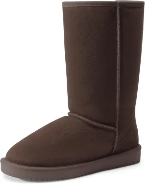 DREAM PAIRS Women's High-top Winter Snow Boots Slip on Warm Comfortable Outdoor Booties Shoes for Women FuzzyClassic