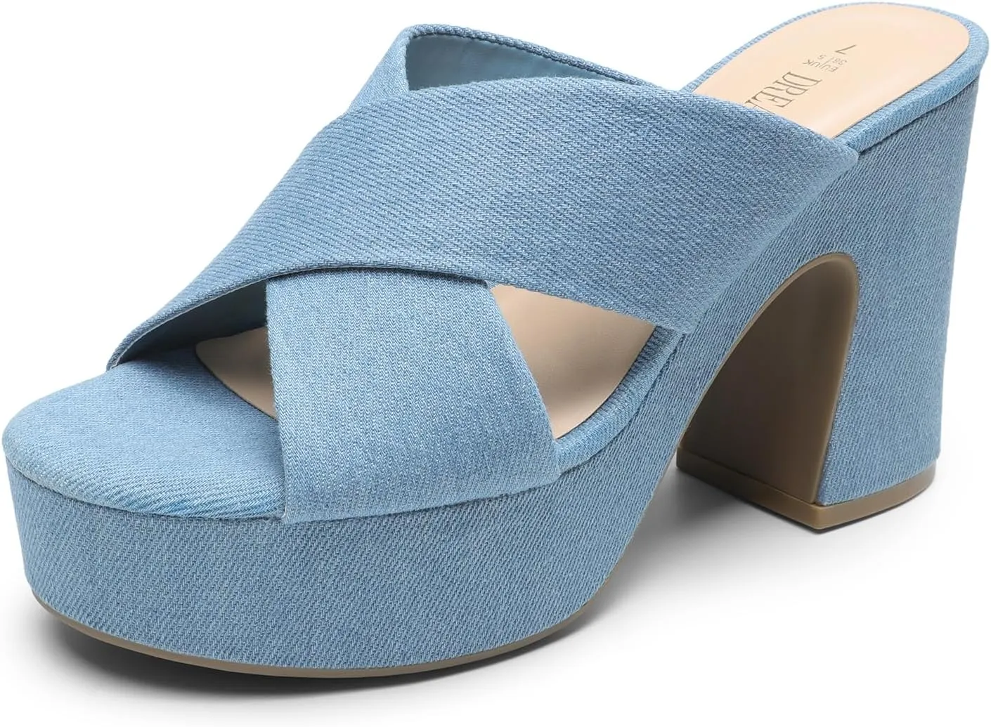 DREAM PAIRS Women's Platform Heels Open Toe Slip on Heels for Women High Chunky Block Wedges Sandals Dressy Pumps Shoes