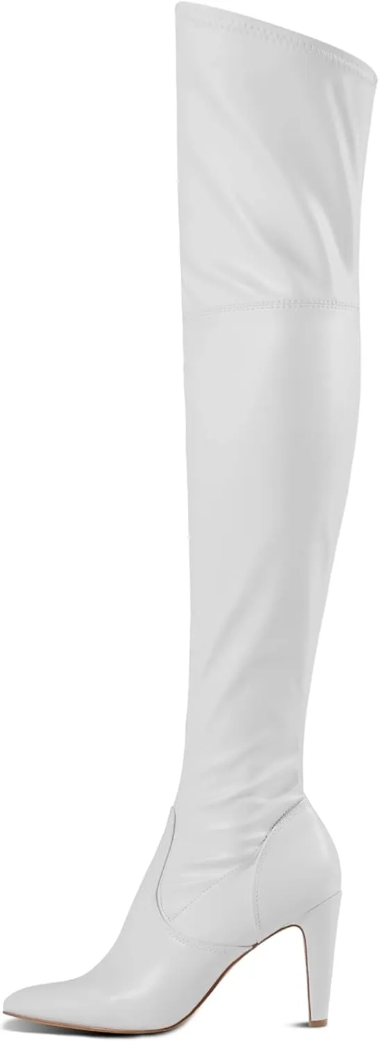 DREAM PAIRS Women's Thigh High Boots Over The Knee Heels Long Sexy Pointed Toe Boots