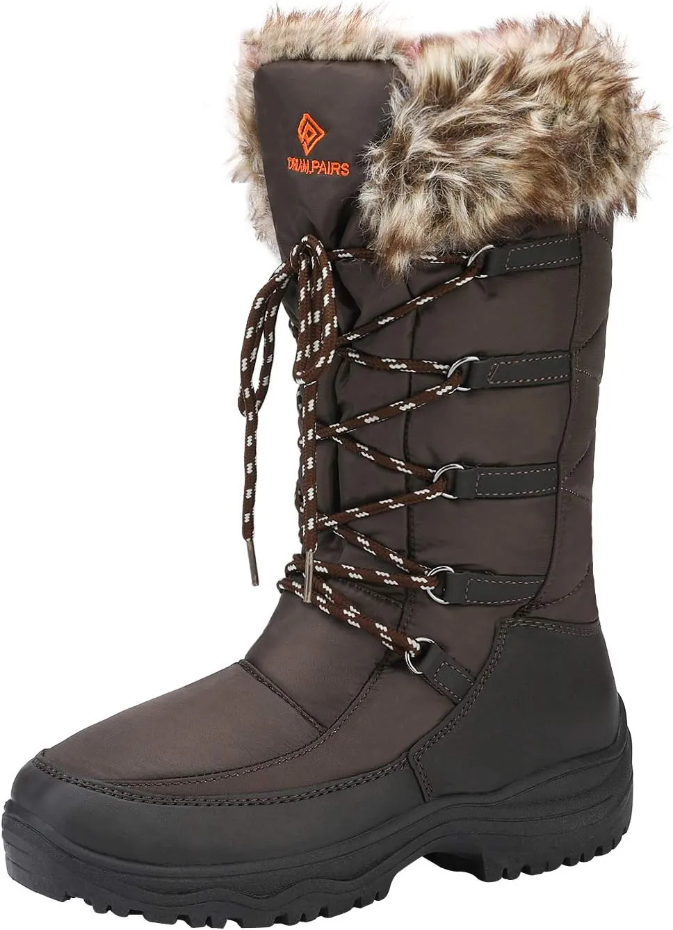 DREAM PAIRS Women's Warm Faux Fur Lined Mid-Calf Winter Snow Boots