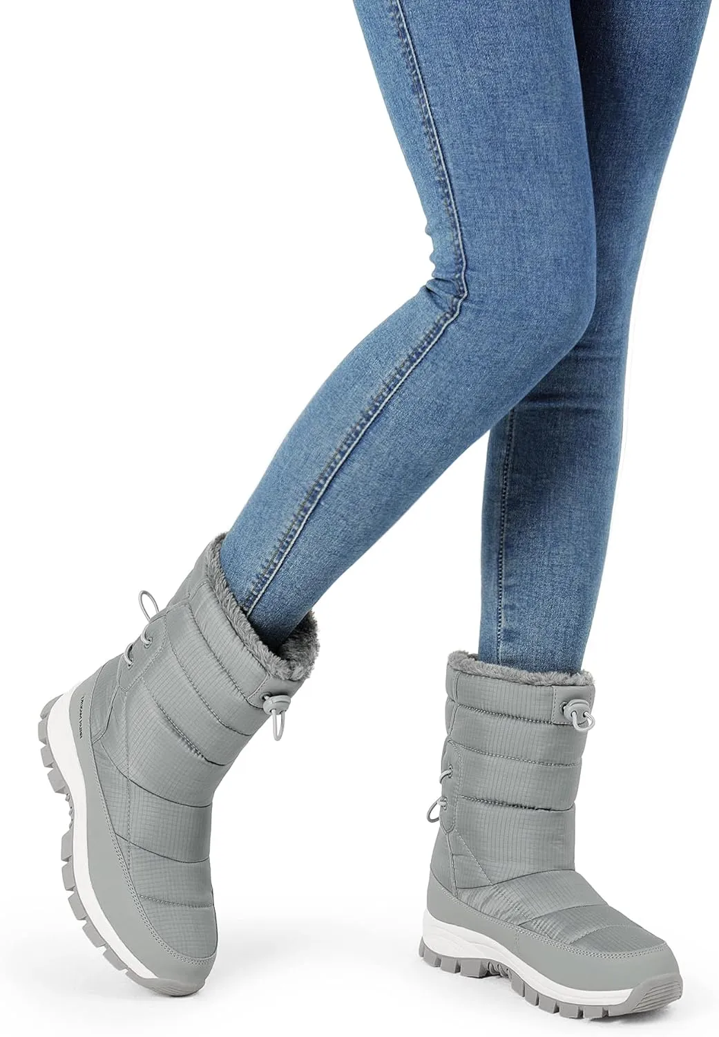 DREAM PAIRS Women's Winter Snow Boots Waterproof Lightweight Warm Fashion Janara Mid Calf Boot