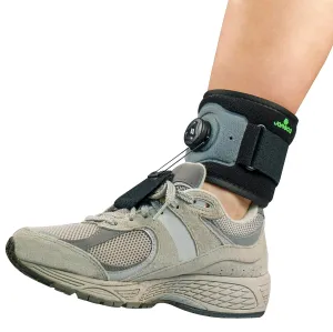 Drop Foot Brace with Reel-Adjust Dorsiflexion Drop Foot Support Lifting Up Foot Drop Brace for Walking with Shoes for Foot Drop Cause by ALS,MS,Stroke,Diabetic Neuropathy AFO Fit Women & Men FSA or HSA Eligible (1, Gray-Black)