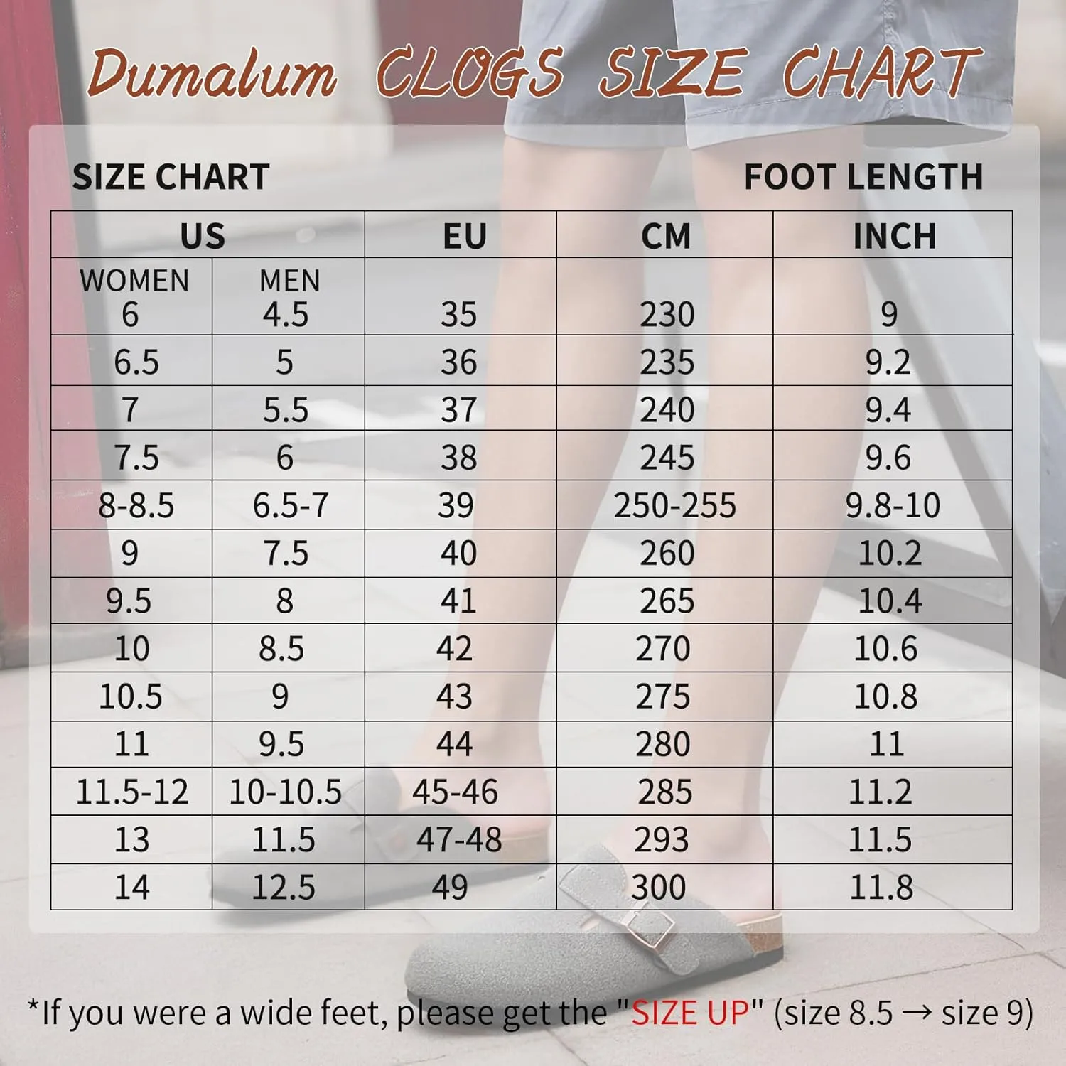 Dumalum Suede Clogs for Women & Men - Comfort Cork Footbed with Arch Support - Adjustable Buckle Mules Slip-On Sandals Unisex Potato Shoes Home Slippers