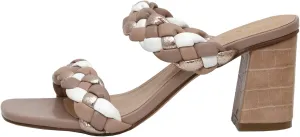 Dunes   CUSHIONAIRE Technology Women's Iris braided Heel Sandal  Memory Foam and Wide Widths Available