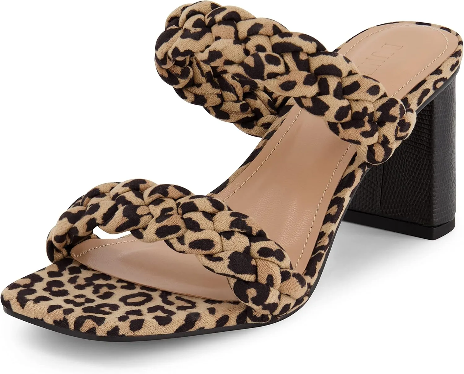 Dunes   CUSHIONAIRE Technology Women's Iris braided Heel Sandal  Memory Foam and Wide Widths Available