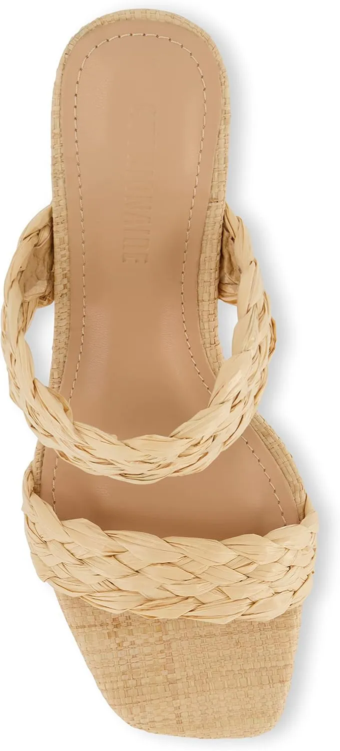 Dunes   CUSHIONAIRE Technology Women's Iris braided Heel Sandal  Memory Foam and Wide Widths Available