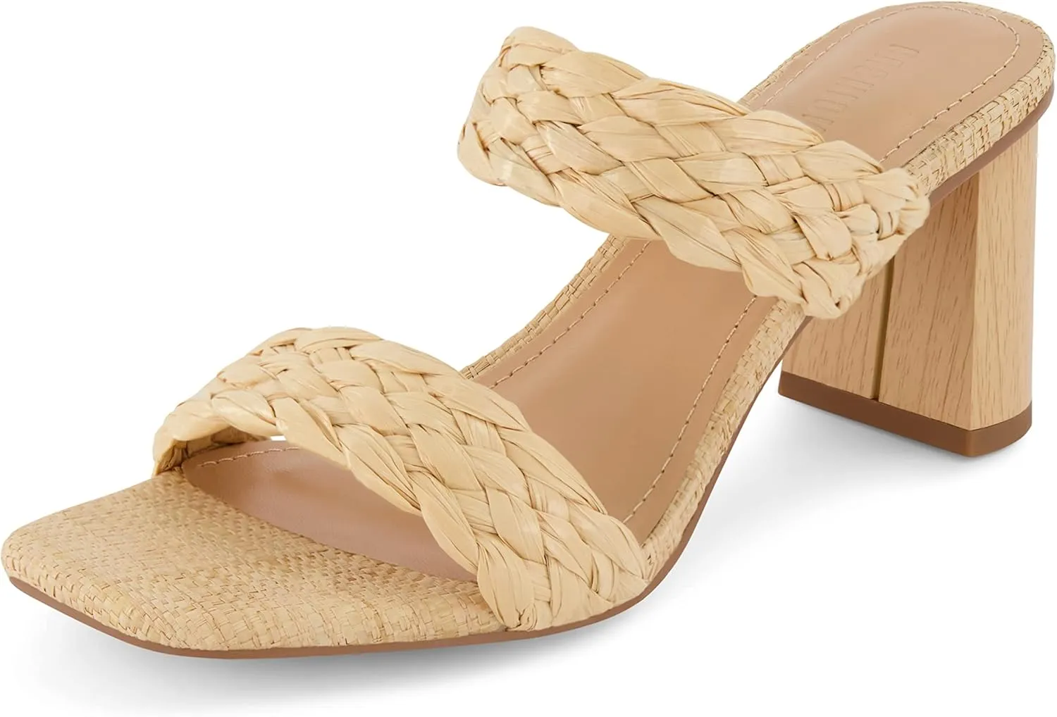 Dunes   CUSHIONAIRE Technology Women's Iris braided Heel Sandal  Memory Foam and Wide Widths Available