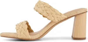 Dunes   CUSHIONAIRE Technology Women's Iris braided Heel Sandal  Memory Foam and Wide Widths Available