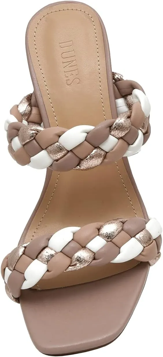 Dunes   CUSHIONAIRE Technology Women's Iris braided Heel Sandal  Memory Foam and Wide Widths Available