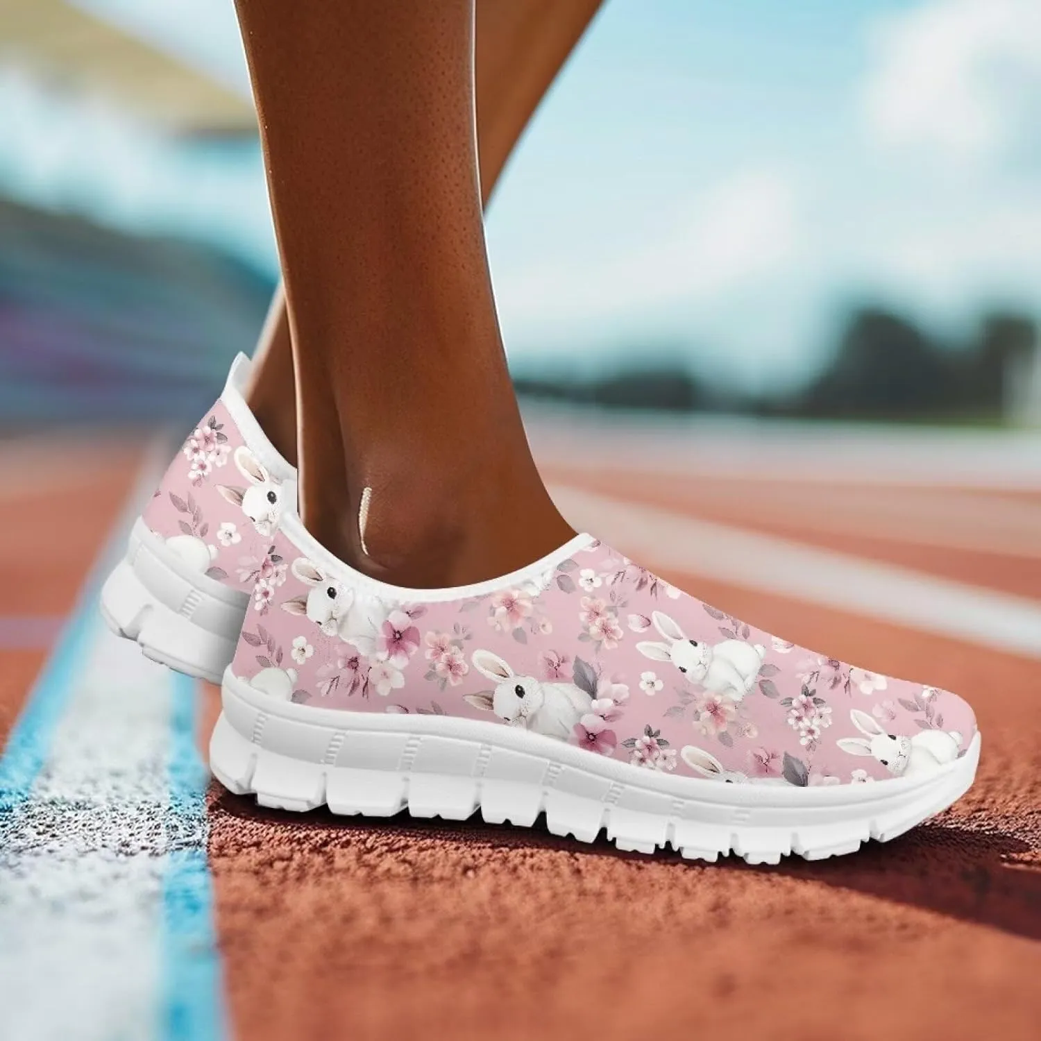 Easter Day Women's Casual Sneakers Slip on Shoes Women Low Top Canvas Loafers for Walking Outdoor